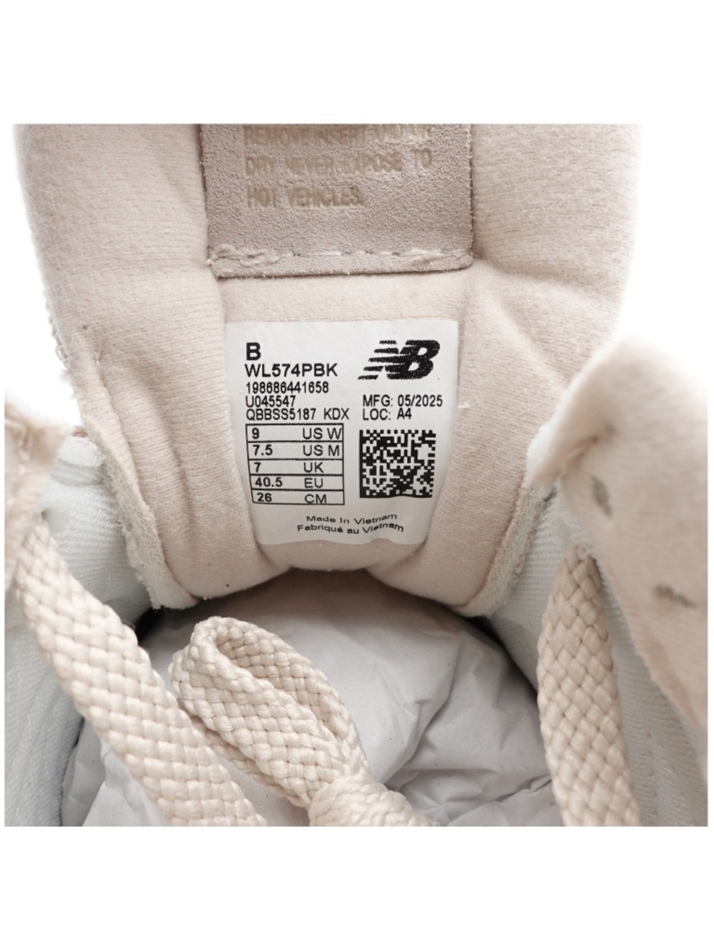 NEW Women's New Balance 574 Suede Sneakers WL574PBK White/Bone Croc - Picture 10 of 16